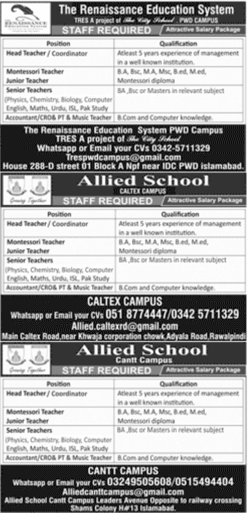 Allied School and The Renaissance Education System Islamabad