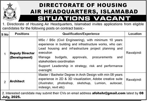 Directorate of Housing Air Headquarters Islamabad