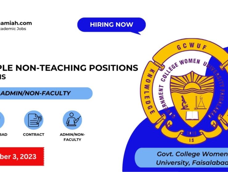 Government College Women University Faisalabad September 2025 for GCWUF Teaching Job