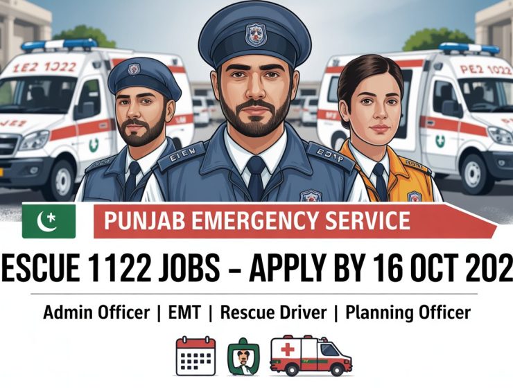 Punjab Emergency 1122 To Save Lives As Rescue Driver Job of September 2025