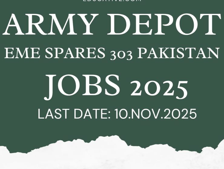 Pak Army 303 Spares Depot EME Jobs Lahore 2025