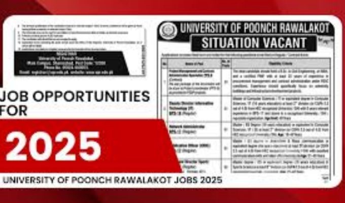 Latest The University of Poonch Rawalakot Management Jobs Rawalakot 2025
