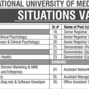 Latest National University of Medical Sciences Jobs Rawalpindi 2025