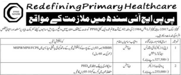 Latest PPHI Sindh Medical Jobs Karachi 2025