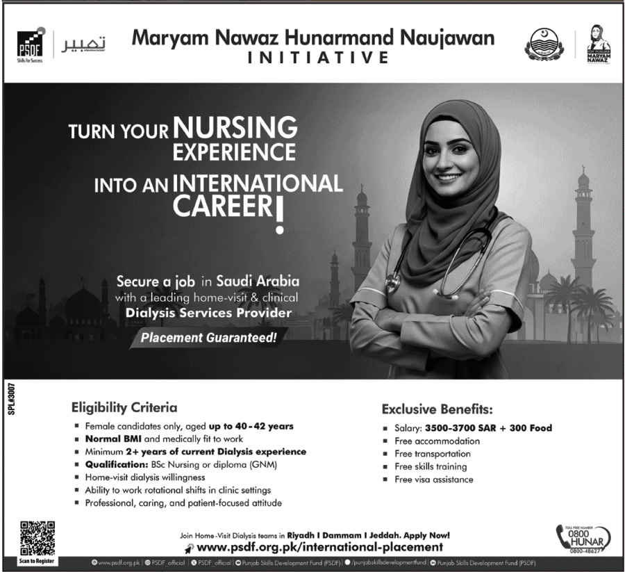 Latest Punjab Skills Development Fund PSDF Medical Jobs 2025