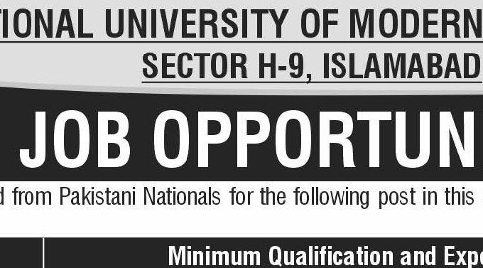 National University of Modern Languages NUML Education Jobs Islamabad 2025