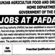 PAFDA Punjab Agriculture Food & Drug Authority Lahore Jobs 2025