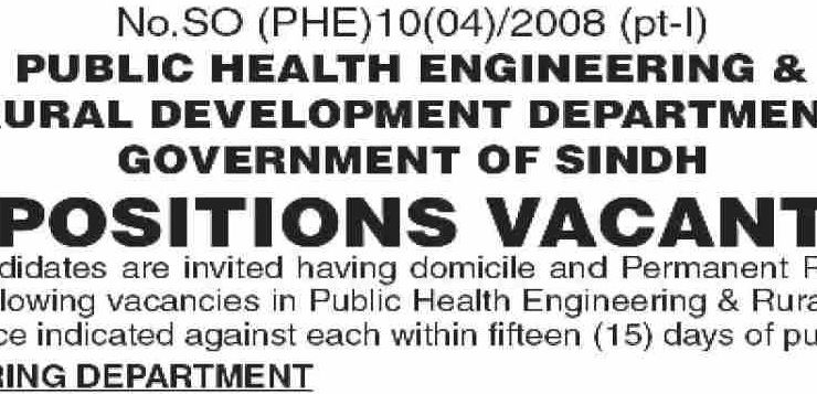Public Health Engineering & Rural Development Department Jobs 2025