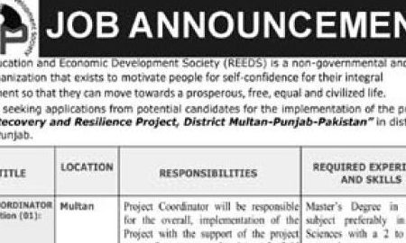 Rural Education & Economic Development Society Jobs Multan 2025