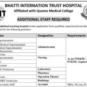 BIT Hospital Kasur Jobs Opportunities 2025 for Experienced Professionals