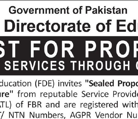FDE Islamabad Issues RFP for Service Providers Jobs 2025