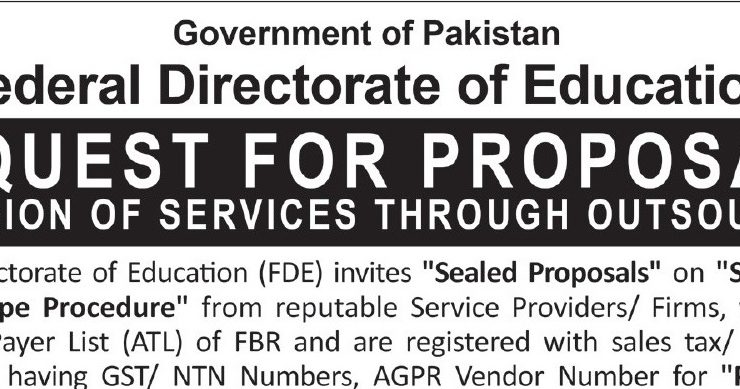 FDE Islamabad Issues RFP for Service Providers Jobs 2025