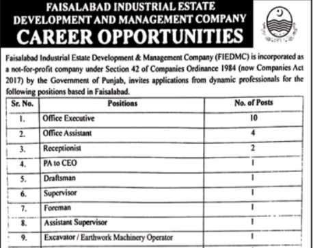 FIEDMC Jobs 2026 – Career Opportunities for Qualified Professionals