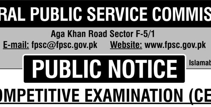 Federal Public Service Commission CSS Competitive Exam 2026