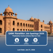 Quaid-e-Azam Medical College QAMC Bahawalpur Jobs 2026 – Apply via NTS