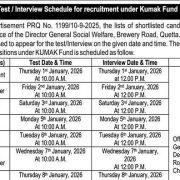KUMAK Fund Recruitment 2026 – Test & Interview Schedule Announced