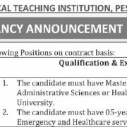 Lady Reading Hospital MTI Peshawar Jobs 2025
