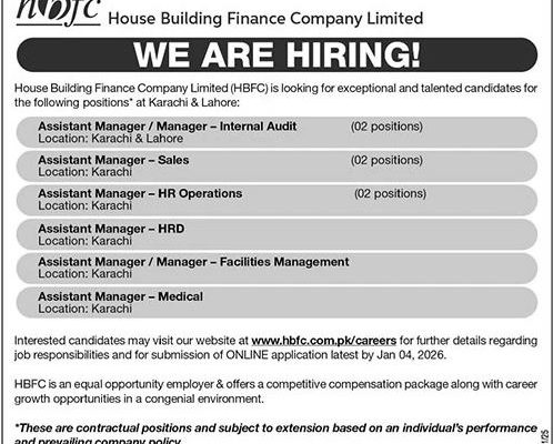 House Building Finance Company (HBFC) Jobs Openings 2026 – Apply Online