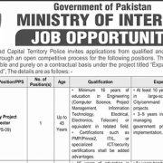 Ministry of Interior Career Opportunities Jobs 2025 Safe City Islamabad Expansion