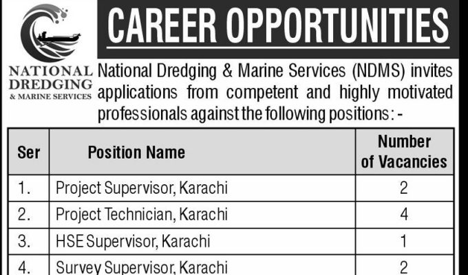 National Dredging & Marine Services (NDMS) Jobs 2025–26 | Apply via Email