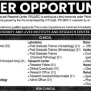 PKLI&RC Lahore Jobs Openings 2025 Clinical & Non-Clinical Positions