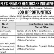 PPHI Balochistan Jobs 2025 – Temporary Vacancies for Qualified Professionals