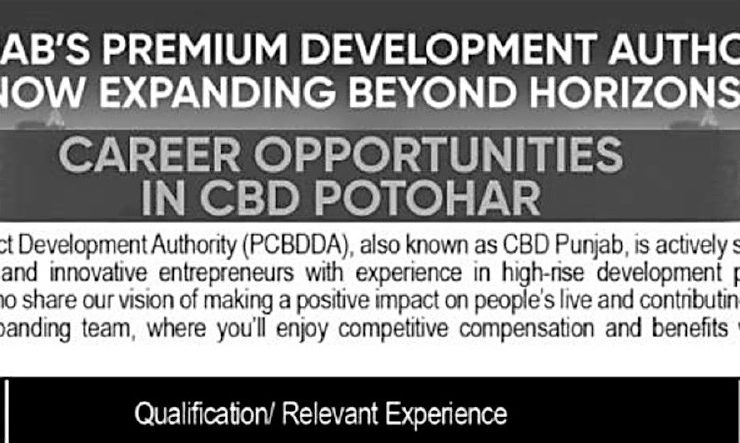 Punjab CBD Development Authority (PCBDDA) Jobs 2025 – Apply Online