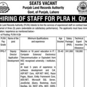 Punjab Land Records Authority (PLRA) Jobs 2026 – Apply Online