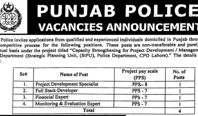 Punjab Police Jobs 2026 – Apply Online & Submit Hard Copy in Lahore
