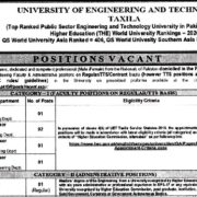 UET Taxila Jobs 2025 – Apply for Faculty & Administrative Positions