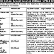 District Public School & Inter Science College (DPS & ISC) Bhakkar Jobs 2026