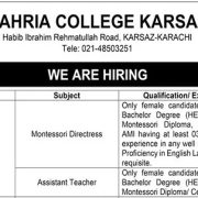 Bahria College Karsaz Job Openings 2026 – Apply for Teaching & Administrative