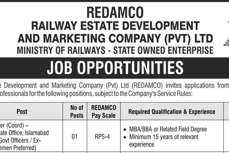 REDMC Islamabad Jobs 2026 – Executive, Manager & Technical