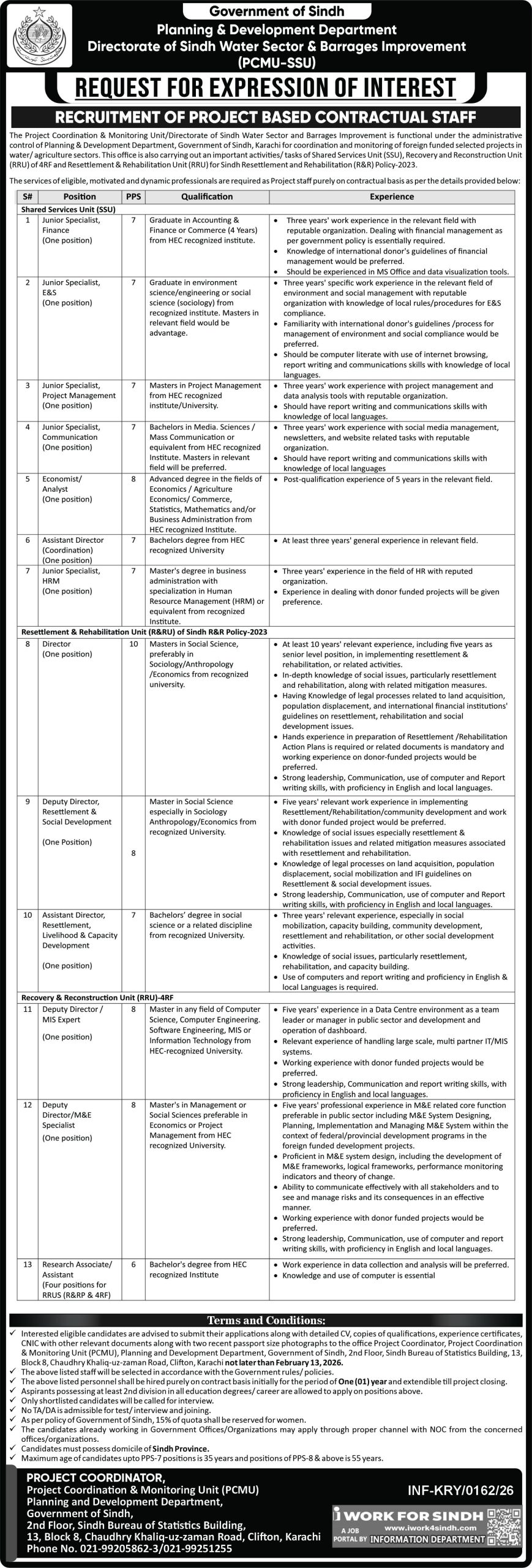 Latest Planning and Development Department Jobs  Karachi 2026