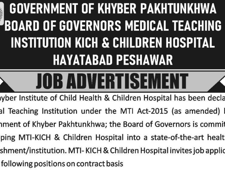 MTI-KICH & Children Hospital Peshawar Jobs 2026 – Apply Now