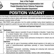 PMIU-PESRP Punjab Jobs 2026 – Apply with CV & Supporting Documents