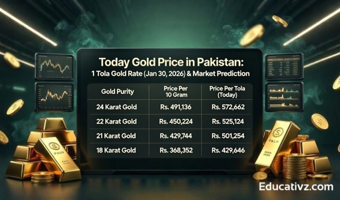 Today Gold Price in Pakistan 1 Tola Gold Rate (Jan 30, 2026)
