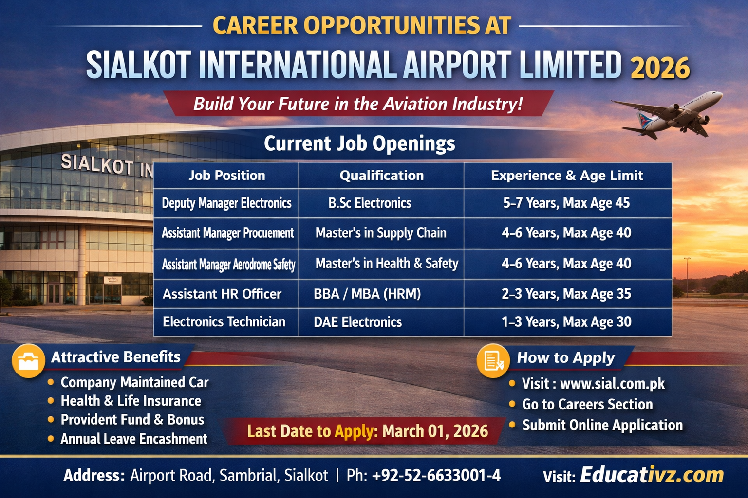 Sialkot International Airport Ltd (SIAL) Jobs 2026 – Apply Online Guide
