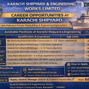 Karachi Shipyard & Engineering Works (KS&EW) Jobs 2026 – Apply Online