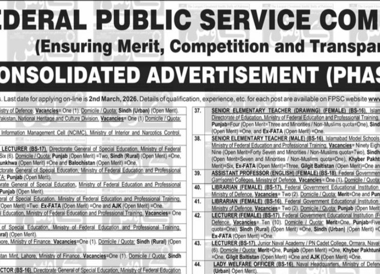 Federal Public Service Commission FPSC Jobs 2026 – Apply Online