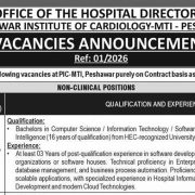 Peshawar Institute of Cardiology (PIC-MTI) Jobs 2026 – Apply Online