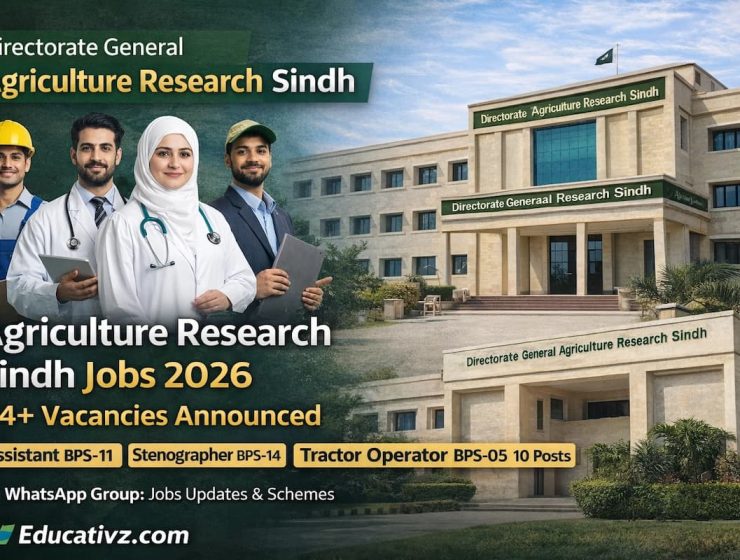 Directorate General Agriculture Research Sindh Tandojam Jobs 2026 Advertisement