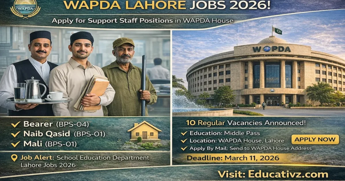Waheed Rind Wapda WAPDA Lahore Jobs 2026: Apply Online for Staff Vacancies