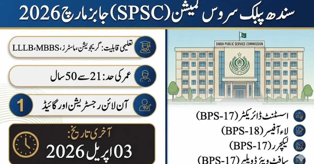 Spsc Building SPSC Sindh Public Service Commission Jobs March 2026