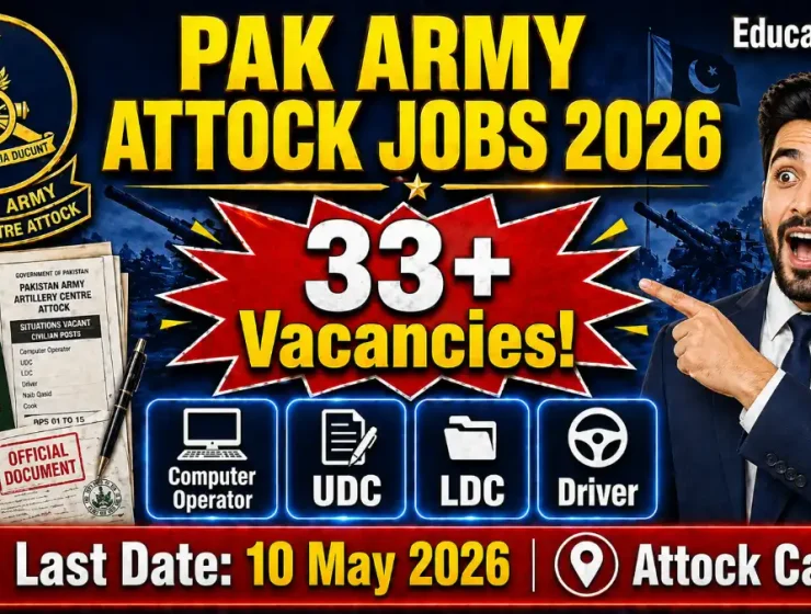 Artillery Centre Attock Jobs 2026 Application Form Official Advertisement