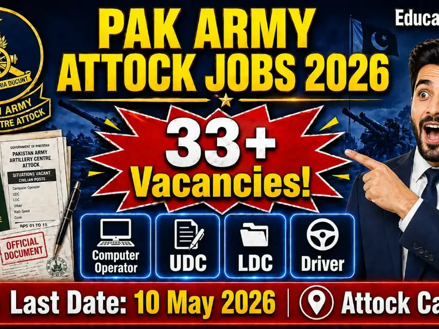 Artillery Centre Attock Jobs 2026 Application Form Official Advertisement