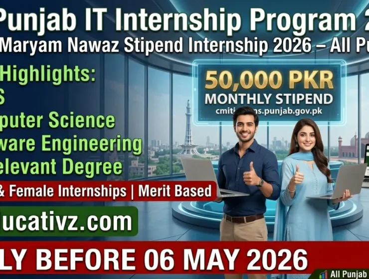 Chief Minister Punjab IT Internship Program 2nd Cohort 2026 with 50,000 PKR Monthly Stipend details.