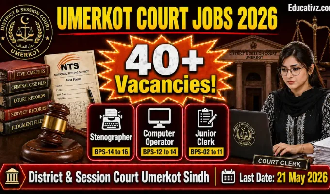 District and Session Judge Umerkot Jobs Advertisement April 2026