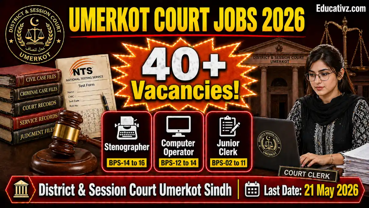 District and Session Judge Umerkot Jobs Advertisement April 2026