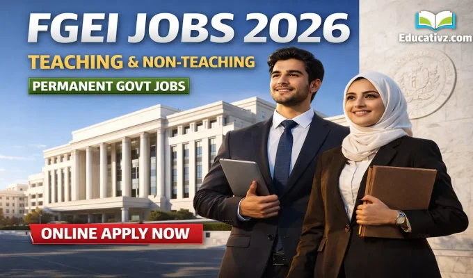 Official Advertisement for Federal Government Educational Institutions (FGEI) Jobs 2026.